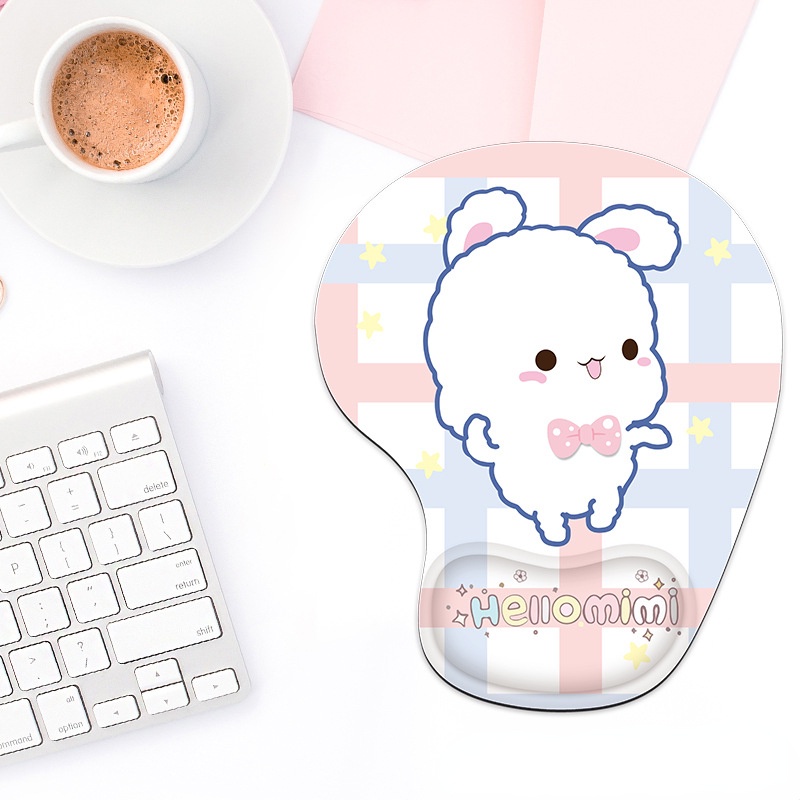 Đệm Lót Chuột Silicon Hình Bộ Xương Phi Hành Gia Hoạt Hình 3D Chống Trượt Thoải Mái