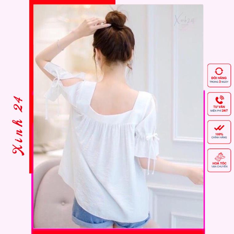 Áo kiểu nữ tay cách điệu trẻ trung, phong cách Hàn Quốc | BigBuy360 - bigbuy360.vn