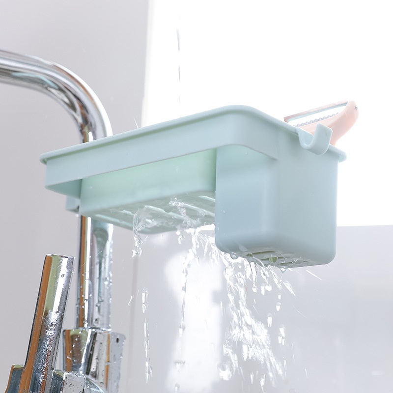 Giá đựng xà phòng gắn vòi nước có thể điều chỉnh tiện dụng cho nhà bếp
