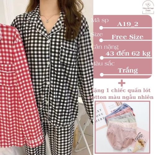 [ Qùa tặng dây cột tóc ] Pijama nữ chất liệu kate thái đẹp bộ ngủ dài tay hàn quốc  cao cấp đồ bộ nữ giá rẻ POPPY Caro | BigBuy360 - bigbuy360.vn