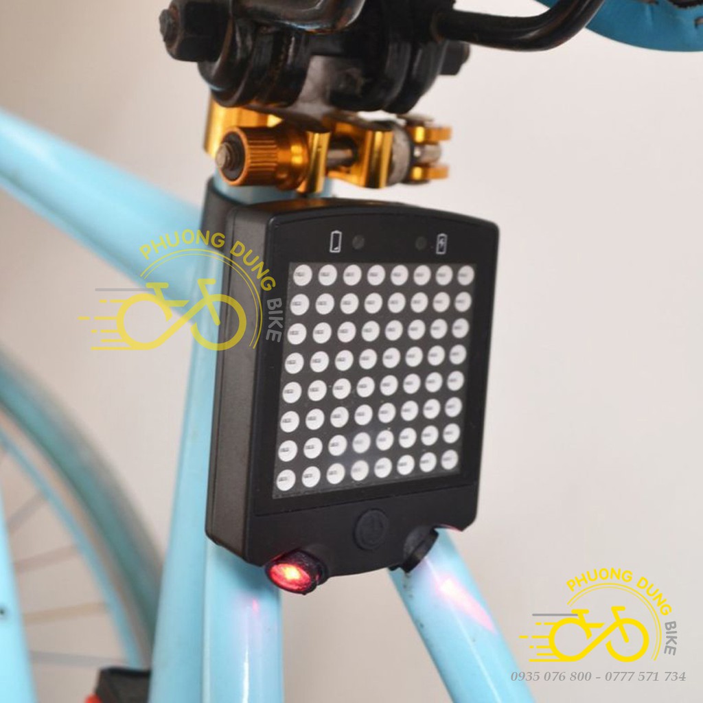 Đèn sau xi nhan xe đạp có điều khiển Wireless Remote