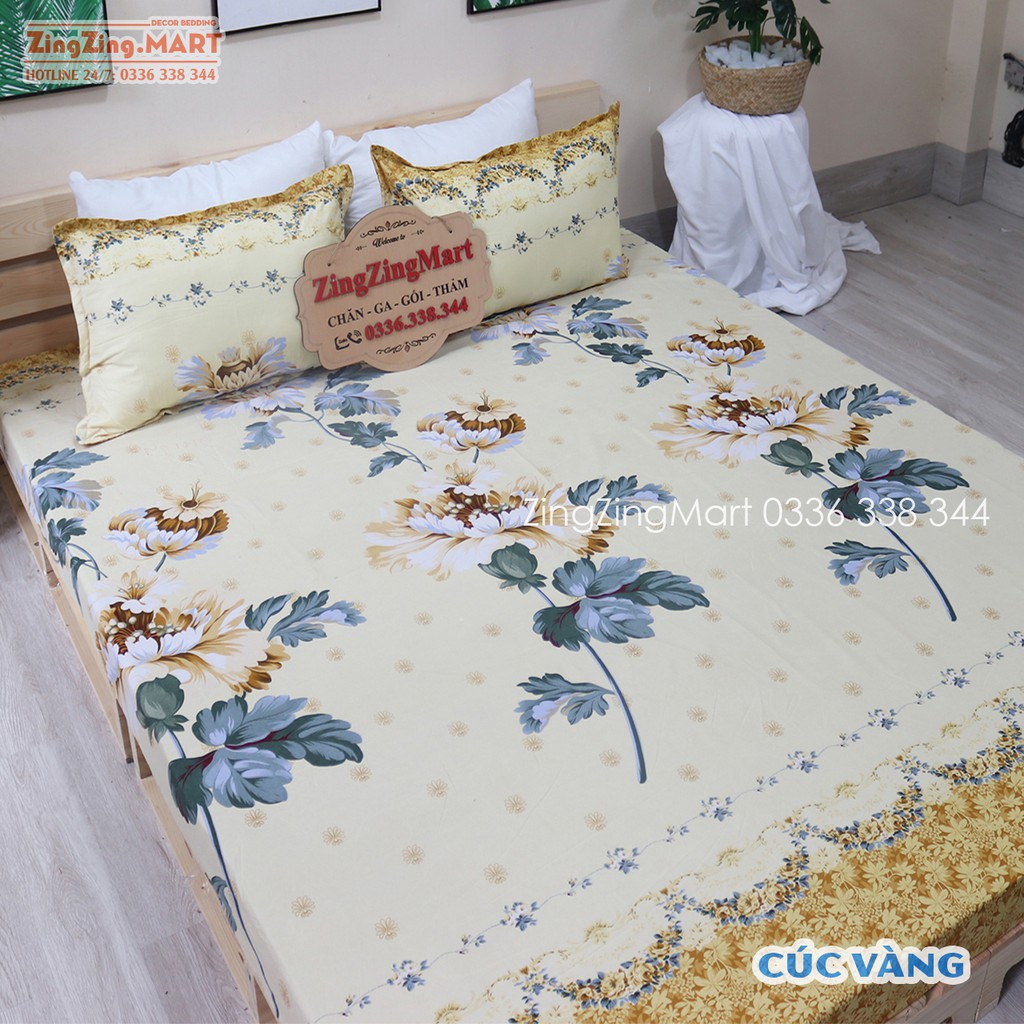 [RẺ MÀ ĐẸP] Bộ Ga Gối Nhiều Mẫu Mới 2021 Mẫu Cúc Họa Mi (Chát Lựa Thêm Mẫu nha)