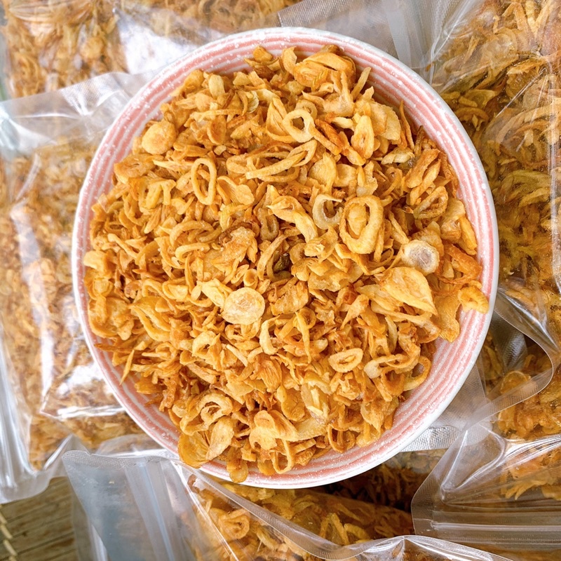 1kg Hành phi Kinh Môn Hải Dương giòn tan nhà làm 100% ko tẩm bột, ko dùng dầu chiên đi chiên lại