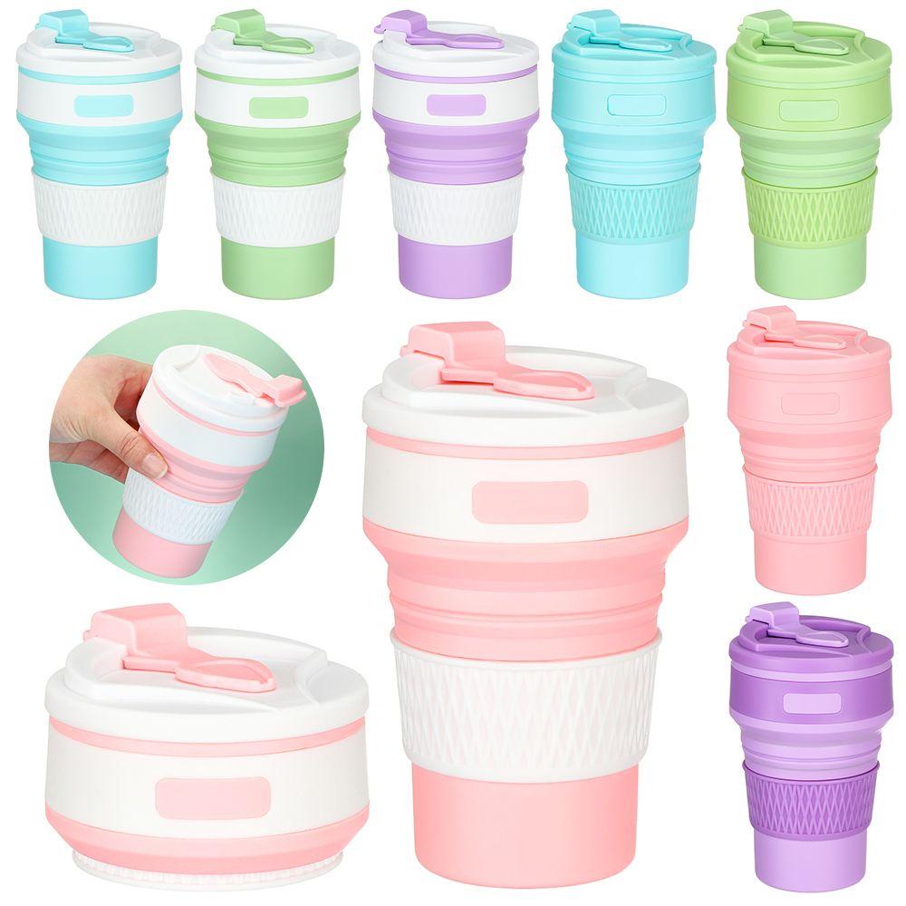 Cốc Uống Nước Silicone 350ML Có Thể Gấp Gọn Tiện Dụng