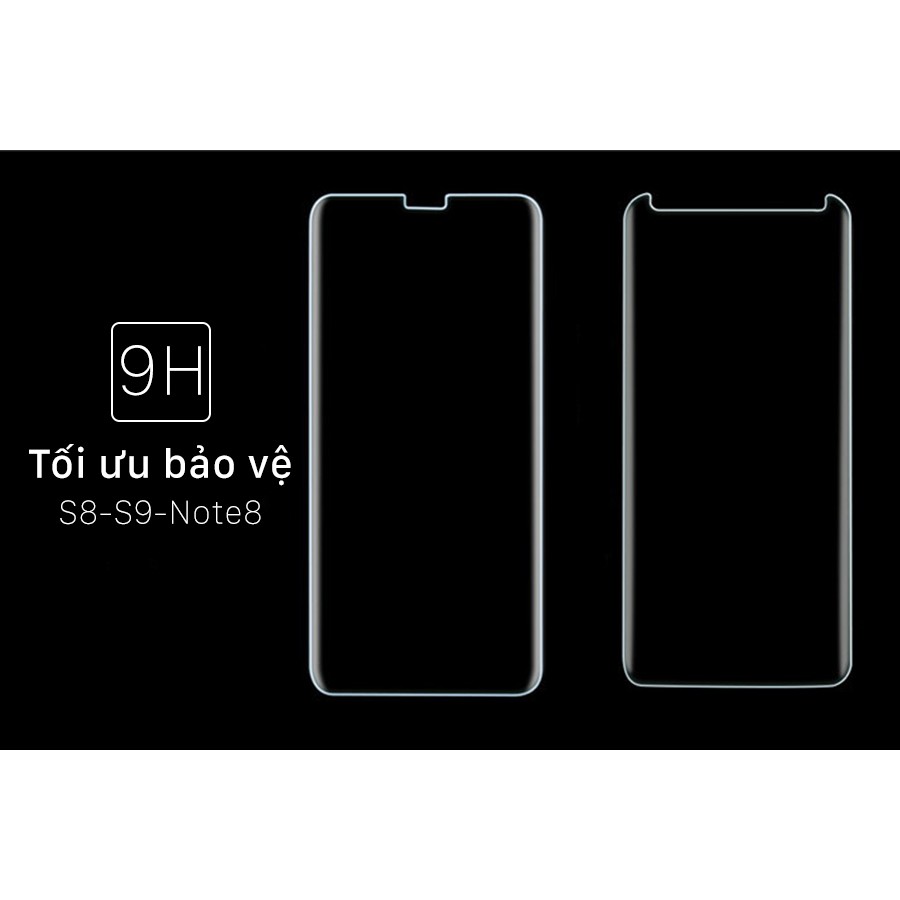 Miếng Dán Cường Lực Full Màn Keo Nước UV cho Samsung Galaxy S8 Plus