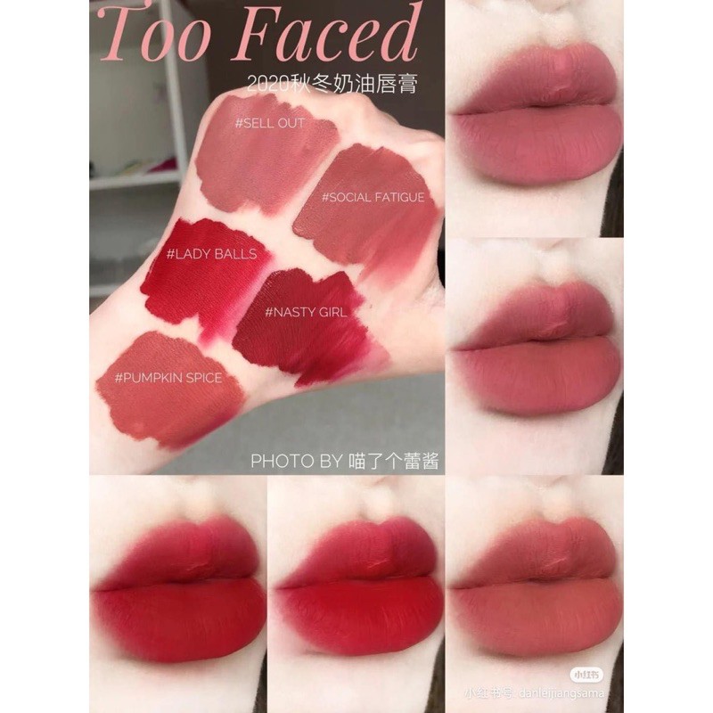 Son kem lì Toofaced fullsize Social Fatigue, Bittersweet, Makin’ Moves