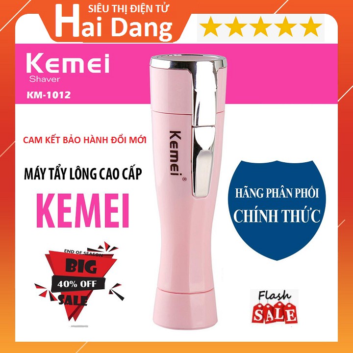 Máy Tấy lông Nách, Máy Triệt Lông Sạch Tự Nhiên Kemei 1012 Dễ Thao Tác An Toàn Cho Da