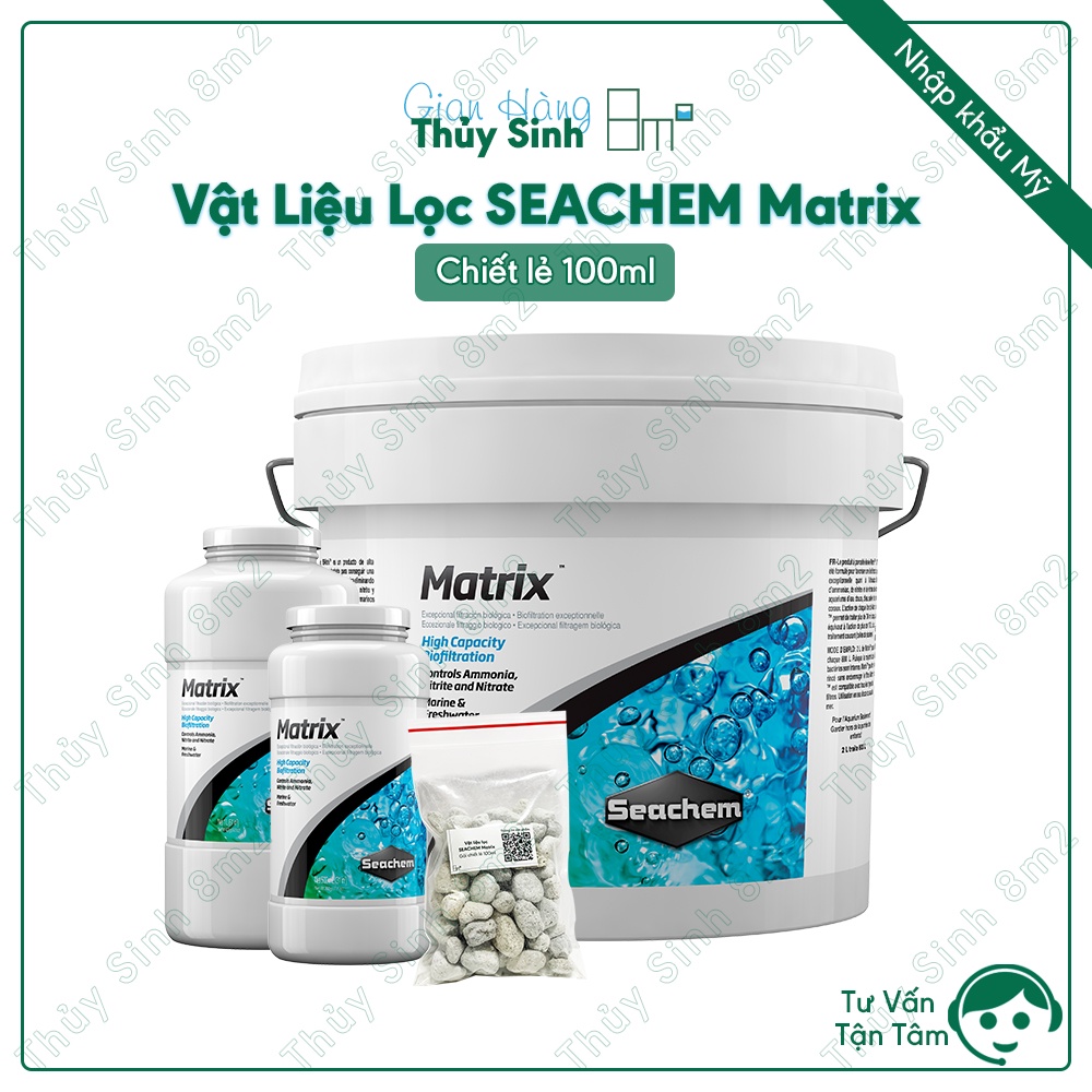 Có Tem Vật Liệu Lọc SEACHEM Matrix | Phụ Kiện Máy Lọc Thủy Sinh | 8m2