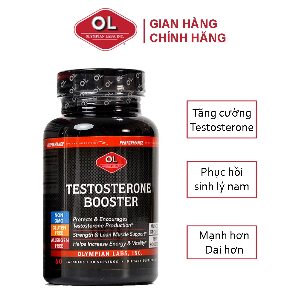  Tăng Cường Sinh Lý Nam Giới - Testosterone Booster Olympian Labs hộp 60 Viên