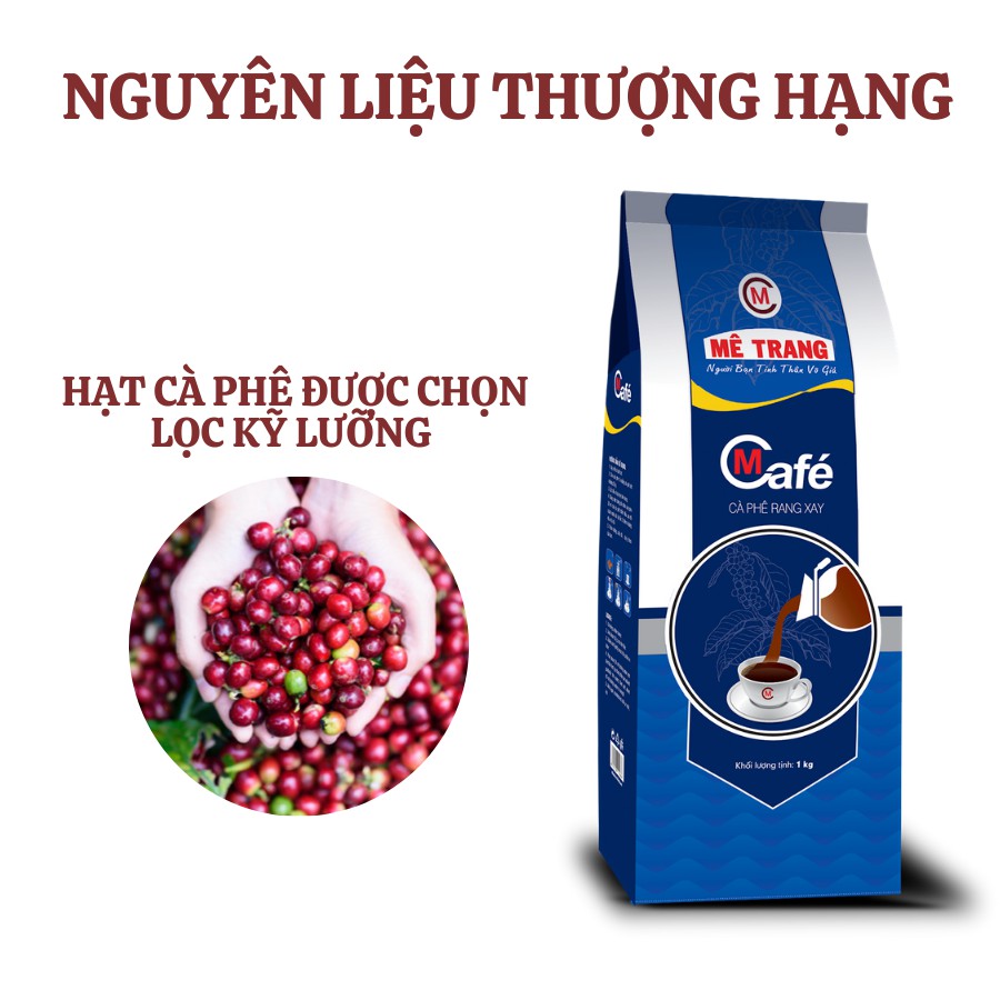 Cà phê pha phin Mê Trang Mcafe - Túi 1kg bột &amp; hạt