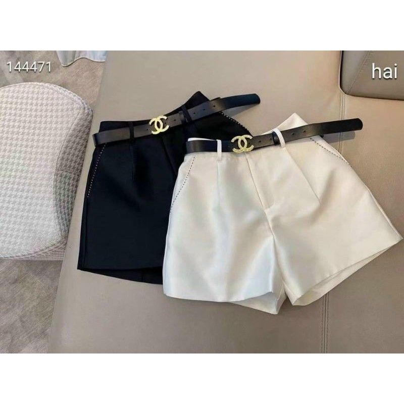 Quần sooc viền chỉ kèm đai hàng QCL1