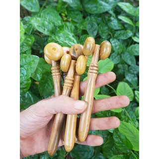 Cây lăn mát xa mặt mũi BẰNG GỖ THƠM