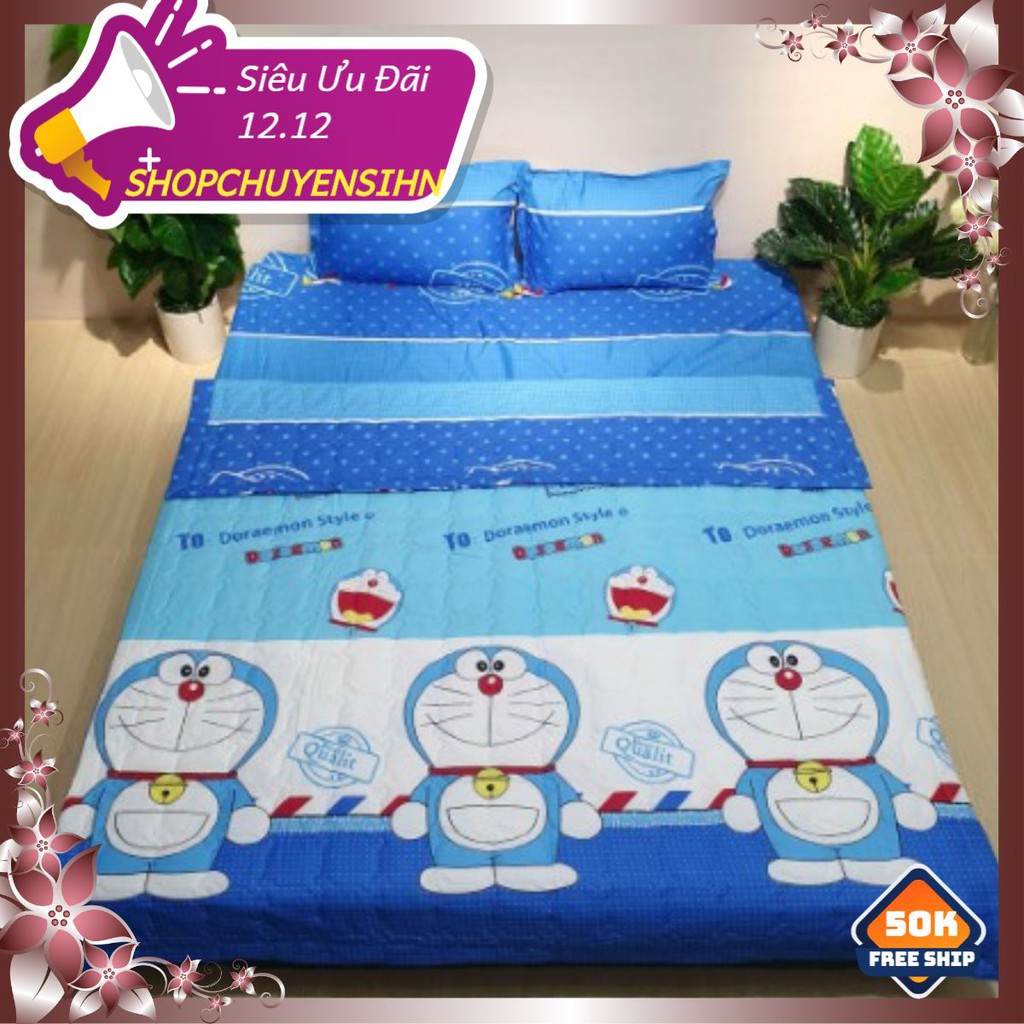 Thanh lý ga trải giường 1m4 mẫu doremon thư