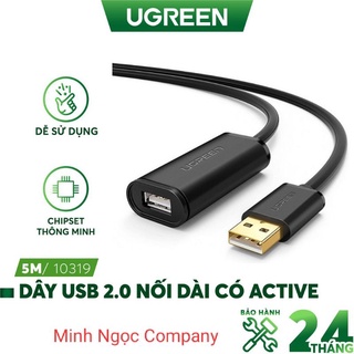Mua Dây nối dài USB 2.0 Active có Chíp khuếch đại dài 5m Ugreen 10319 US121 - Hàng Chính Hãng