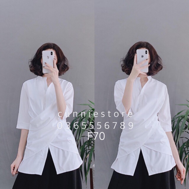 Áo tay lỡ, vắt chéo eo