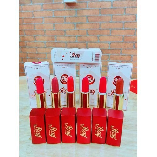 [Son sáp lì] son thỏi sáp Rosy không chì siêu lì an toàn (12 màu) | BigBuy360 - bigbuy360.vn