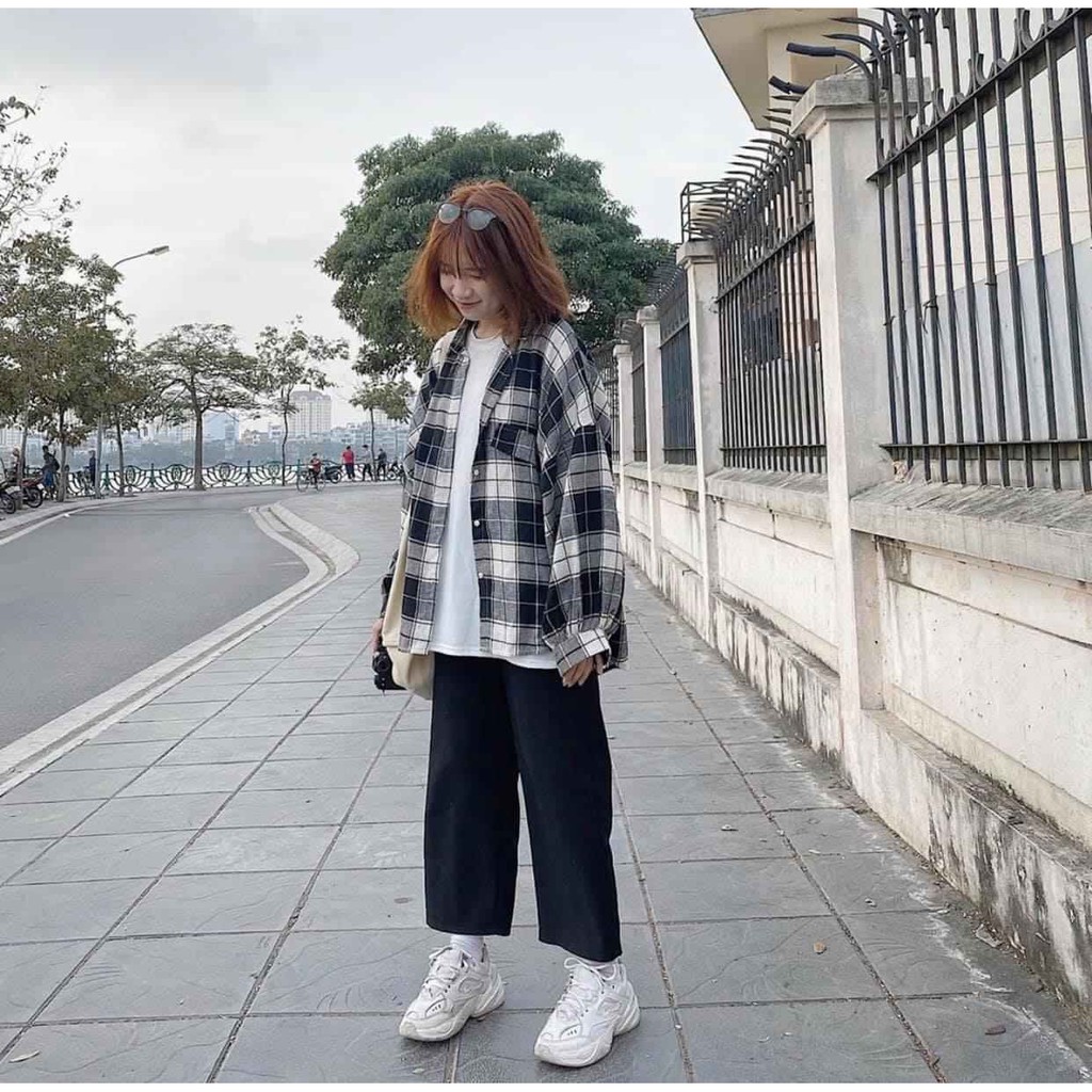 [Mã FAMAYWA giảm 10K đơn 50K] Áo Sơ Mi Nam Nữ Kẻ Tay Bồng 2 Nắp Túi Dáng Rộng Ullzang | BigBuy360 - bigbuy360.vn