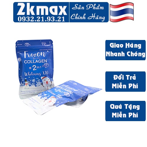 viên uống trắng da collagen frozen Thái Lan Mẫu Mới gói 60 viên