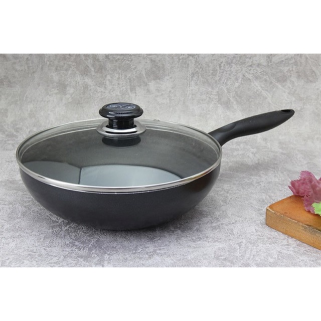 Chảo sâu lòng shs26k vung kính