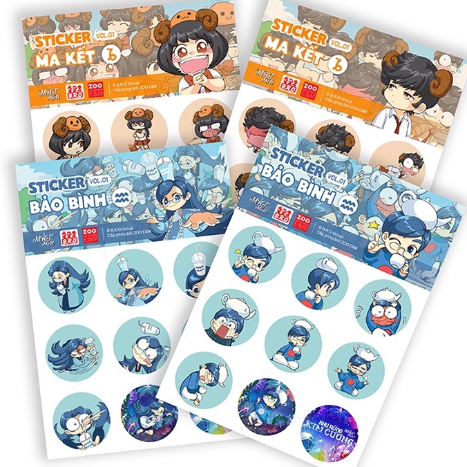 Bộ Sticker Lớp Học Mật Ngữ Vol.01 (12 mẫu)