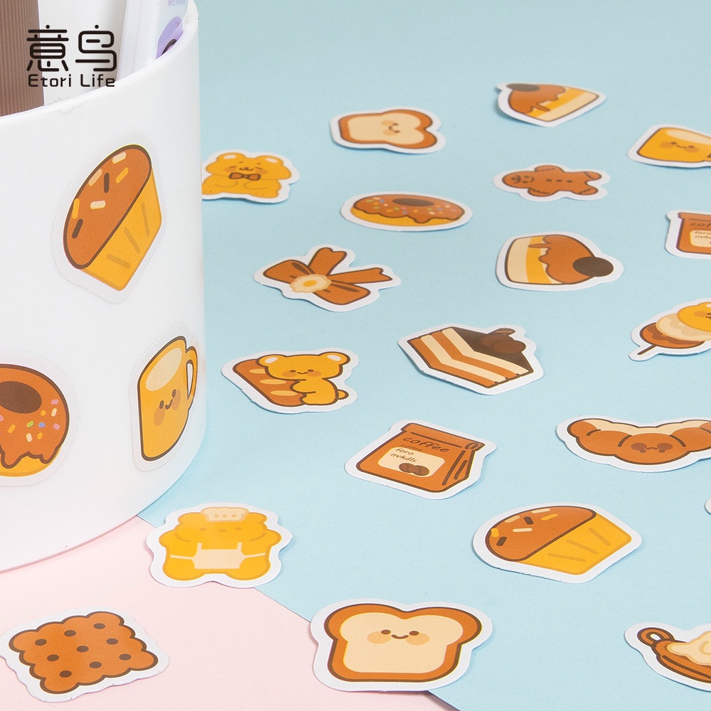 Set 40 Miếng Dán Trang Trí Hình Máy Ảnh Hoạt Hình Dễ Thương