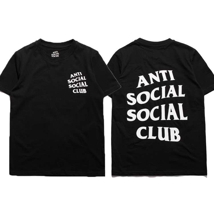 ANTI SOCIAL SOCIAL CLUB BRANDED Áo Thun Tay Ngắn In Chữ Trẻ Trung Cho Cặp Đôi