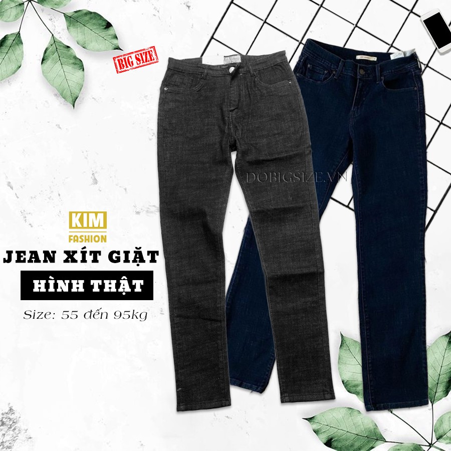 Quần Jean Xít Giặt Big size Co Giãn Size 38-42