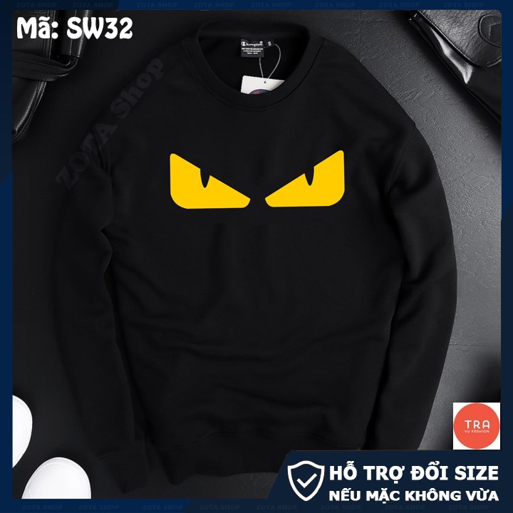 Áo thun nam dài tay chất poly thái đẹp màu đen, trắng dày mịn phối mắt cáo SW32 | BigBuy360 - bigbuy360.vn