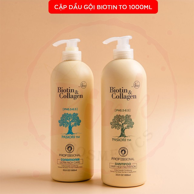 [CHÍNH HÃNG- TRẮNG] DẦU GỘI XẢ BIOTIN COLLAGEN NEW 500ml - 1000ml