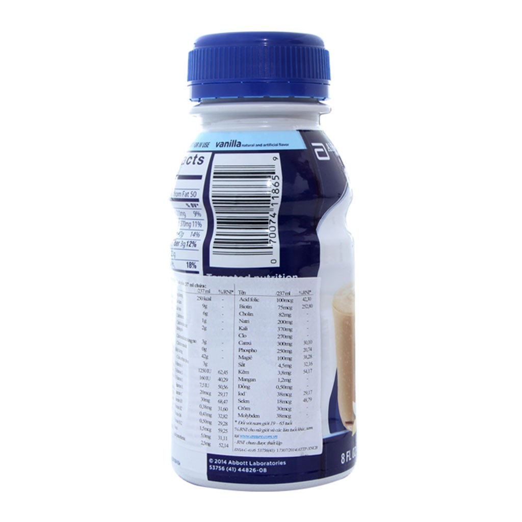 SỮA NƯỚC ENSURE ORIGINAL VANILLA 6 x 237ML