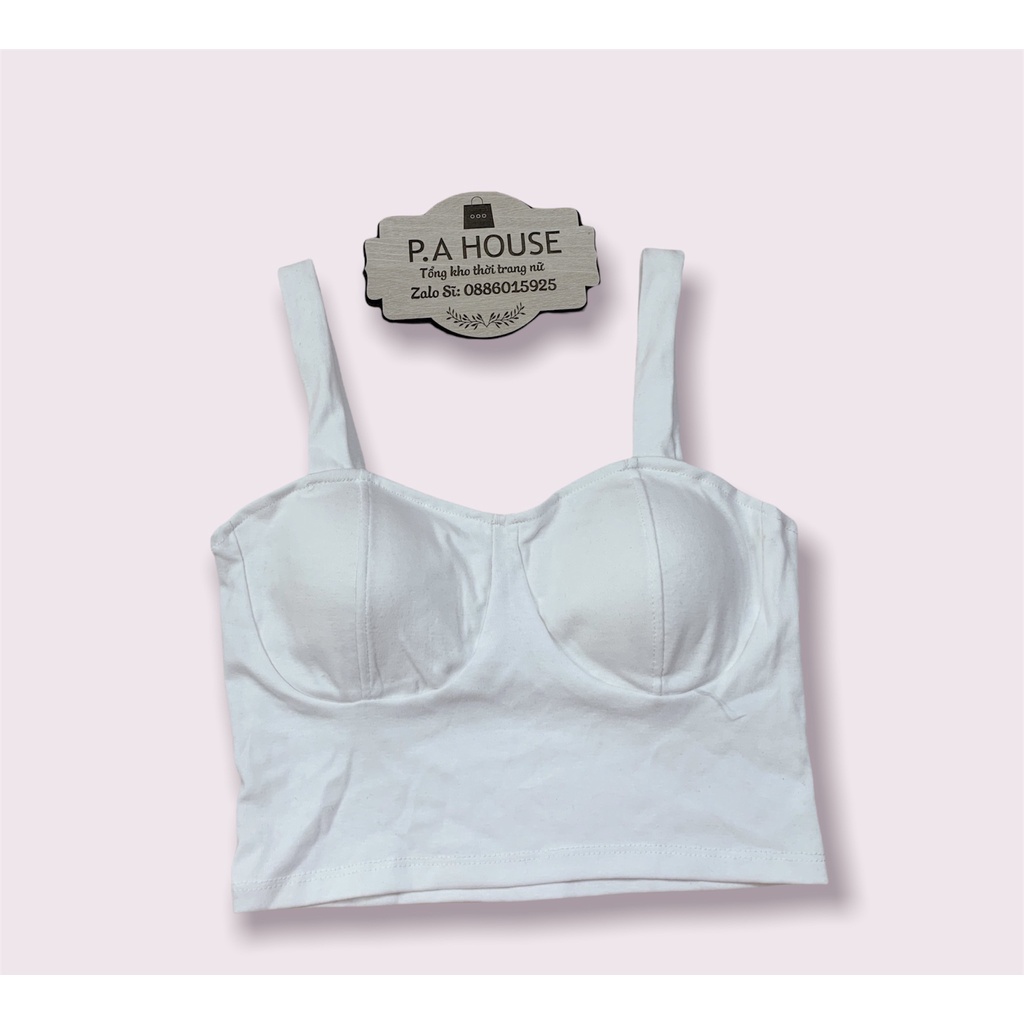 [SALE 50%] ÁO CROPTOP MÚT NGỰC 2 DÂY P.A HOUSE