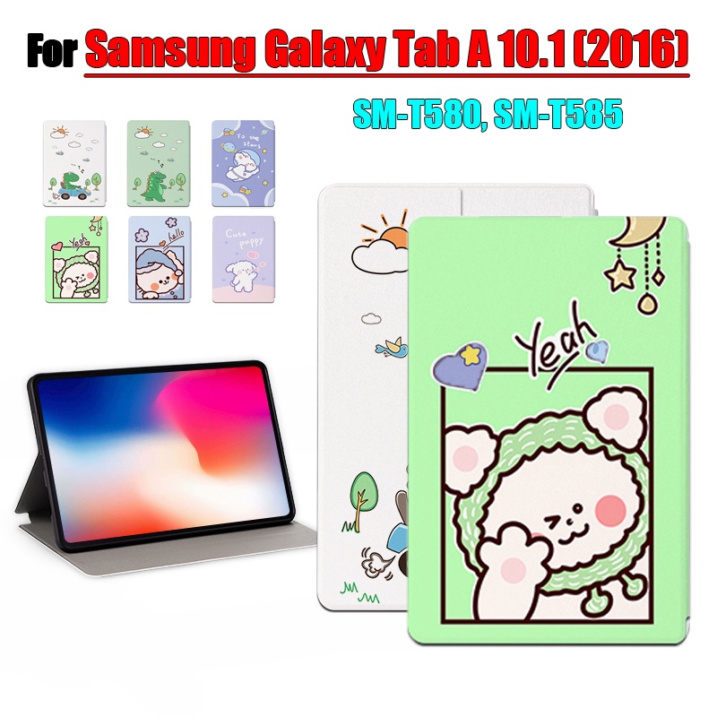 Bao Da Máy Tính Bảng In Hoạt Hình Cho samsung galaxy tab a 10.1 (2016) sm-t580 sm-t585 sm-p580 sm-p585 sm-p585y Ốp