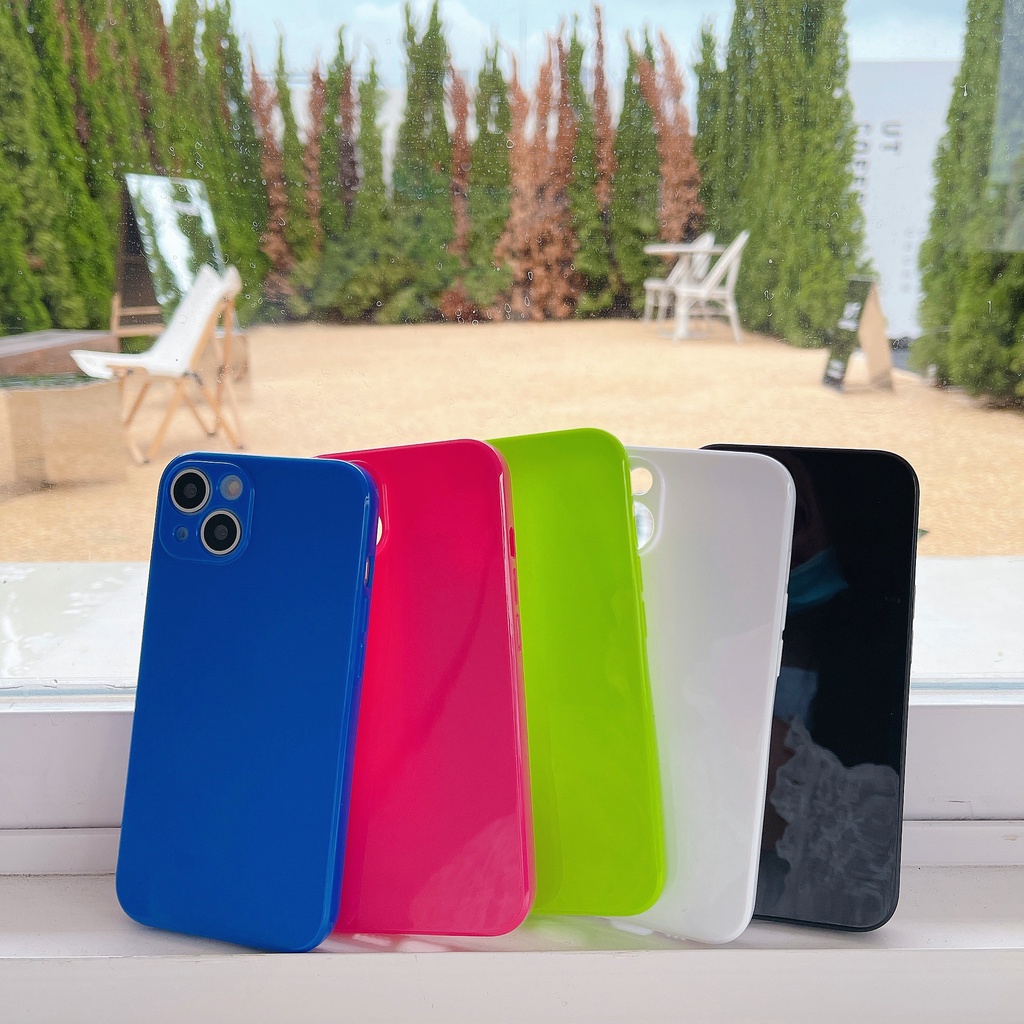 Ốp Điện Thoại Silicon Màu Kẹo Dạ Quang Sang Trọng Cho Iphone 13 12 11 Pro max xs max xr 7 8 6 6s plus se 2020