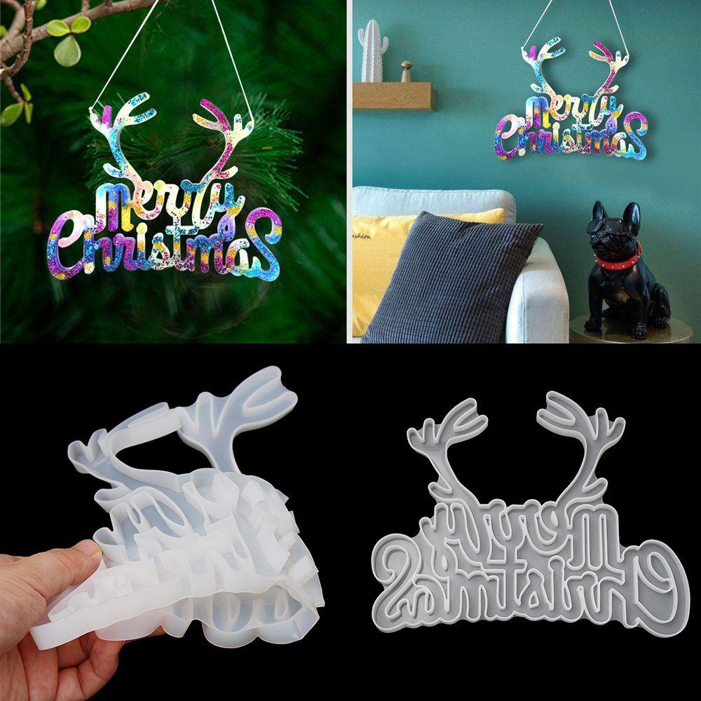 Khuôn Silicone Làm Trang Sức Treo Tường Hình Nai Sừng Tấm