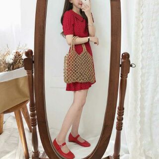 🐽 order taobao 🐽váy chấm bi ulzzang style