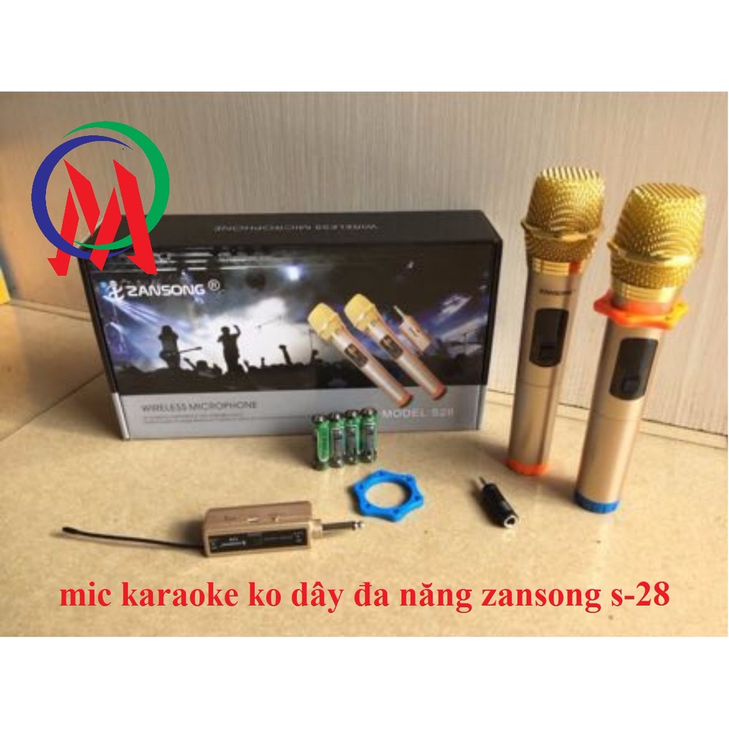 Mic karaoke ko dây đa năng zansong s-28