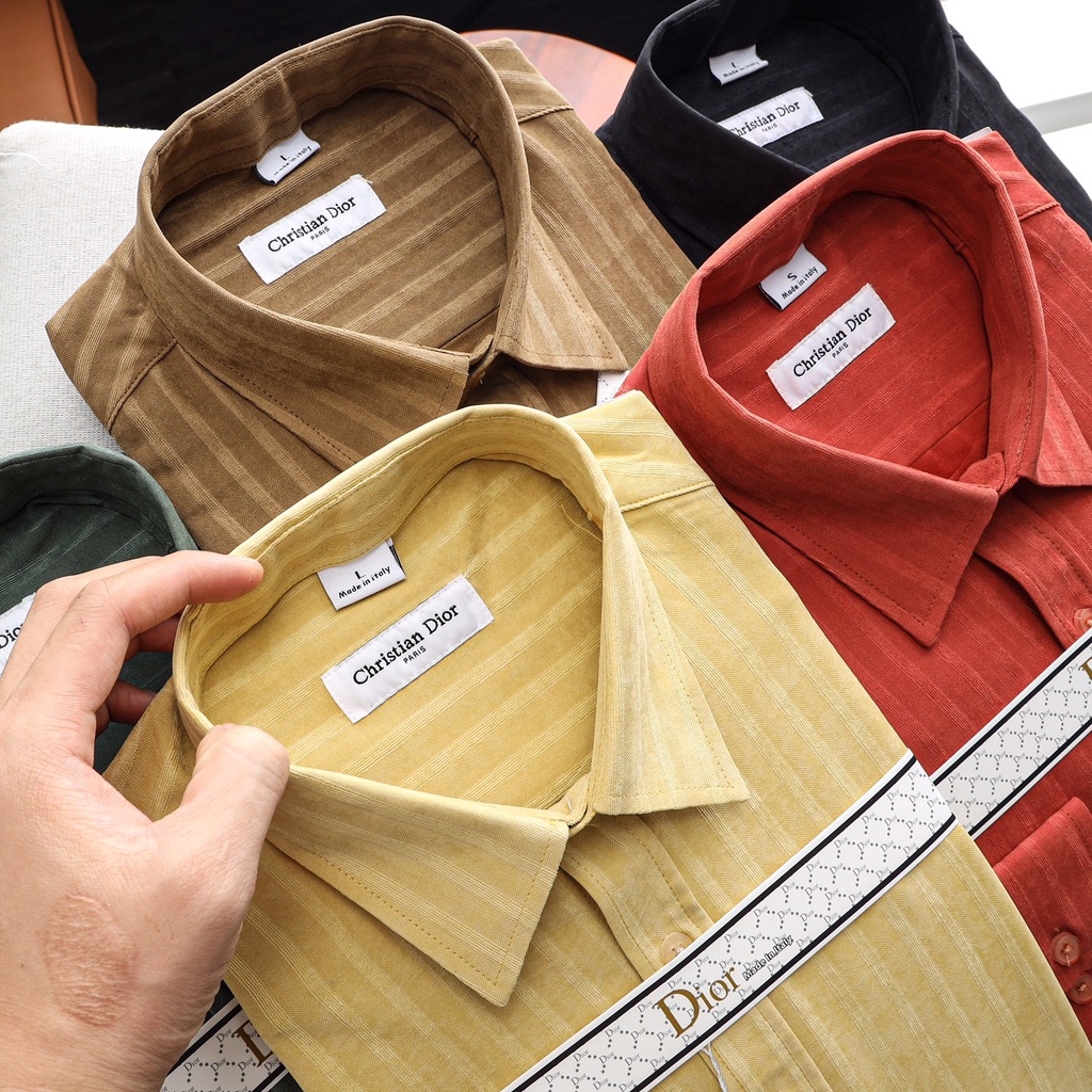 Sơ mi nam dài tay D.I.O.R chất liệu dạ nhung siêu phẩm | BigBuy360 - bigbuy360.vn