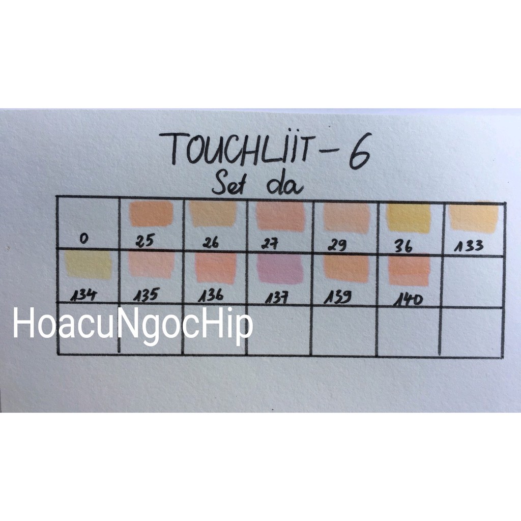 Set 12 màu da TOUCHLIIT 6 kèm hộp nhựa