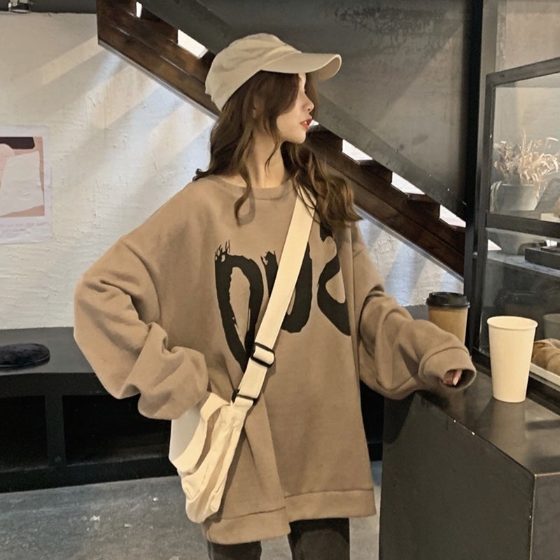 Áo sweater Nữ Dáng Rộng Tay Dài Mùa Thu