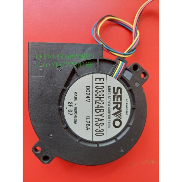 Quạt Sên Servo 24v-0.26A tháo máy Nhật.