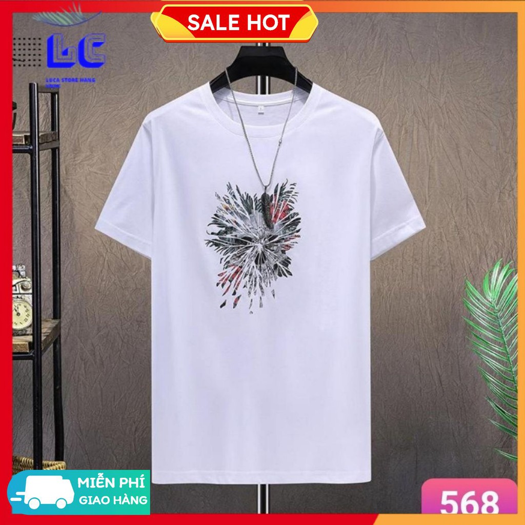 Áo thun nam nữ form rộng tay lỡ thun nam cổ tròn bigsize phông trơn unisex ngắn tay LUCA LC 03