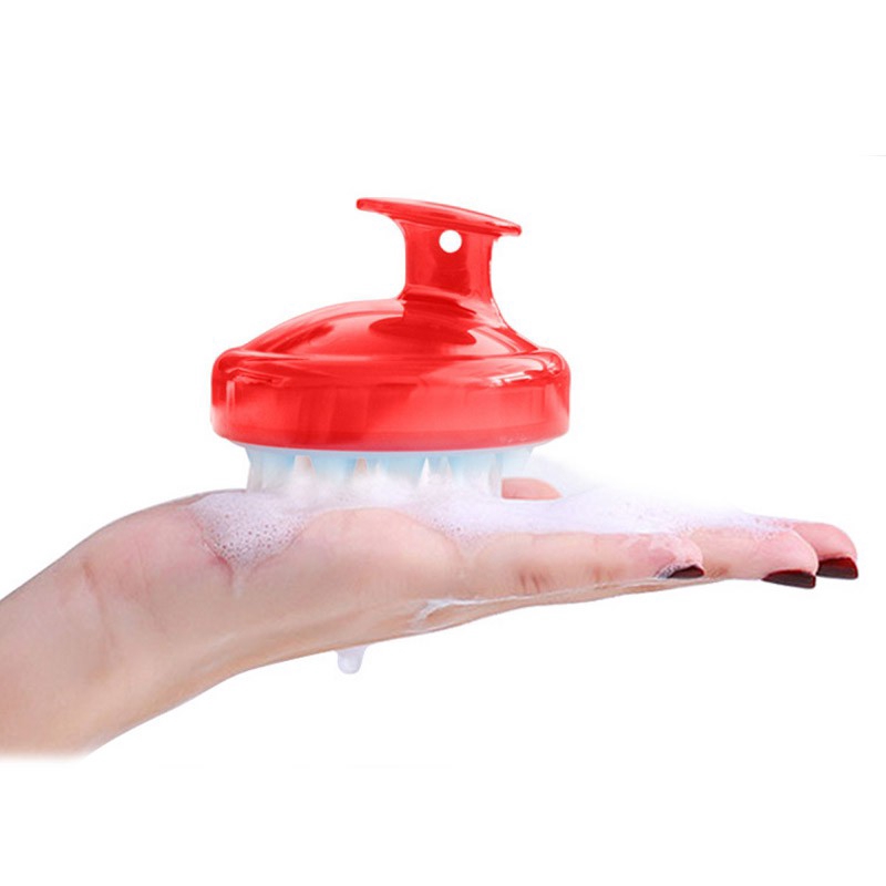 Bàn chải gội đầu bằng silicon mát xa da đầu tiện dụng