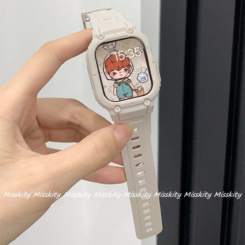 Dây Đeo Đồng Hồ Bằng Silicone Mềm Cho Apple Watch Series 8 7 6 5 4 3 2 1 40mm 44mm 45mm 41mm
