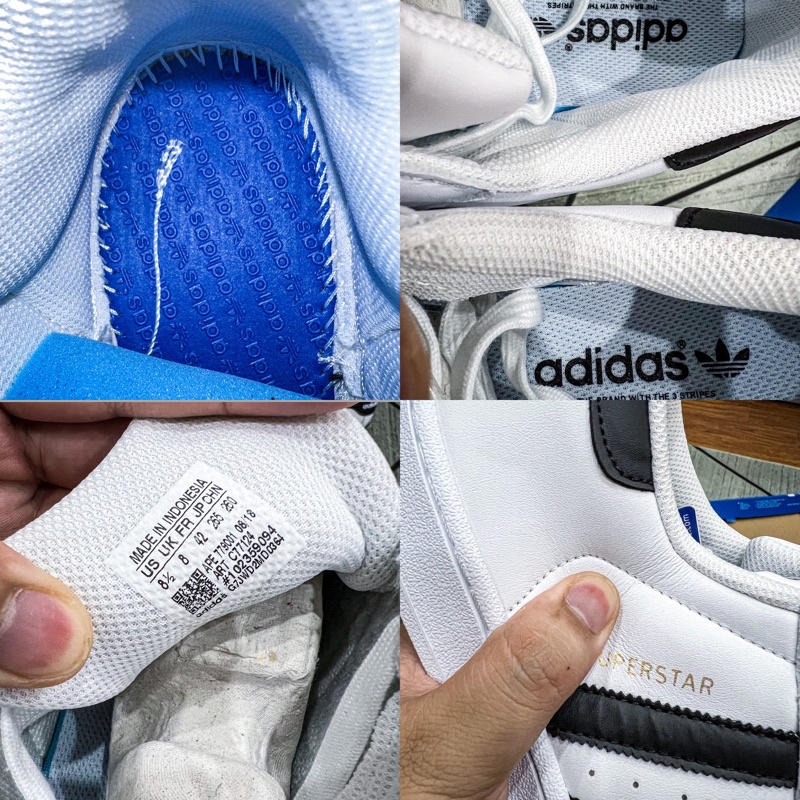 Giày thể thao cổ thấp | Adidas Superstar tem vàng