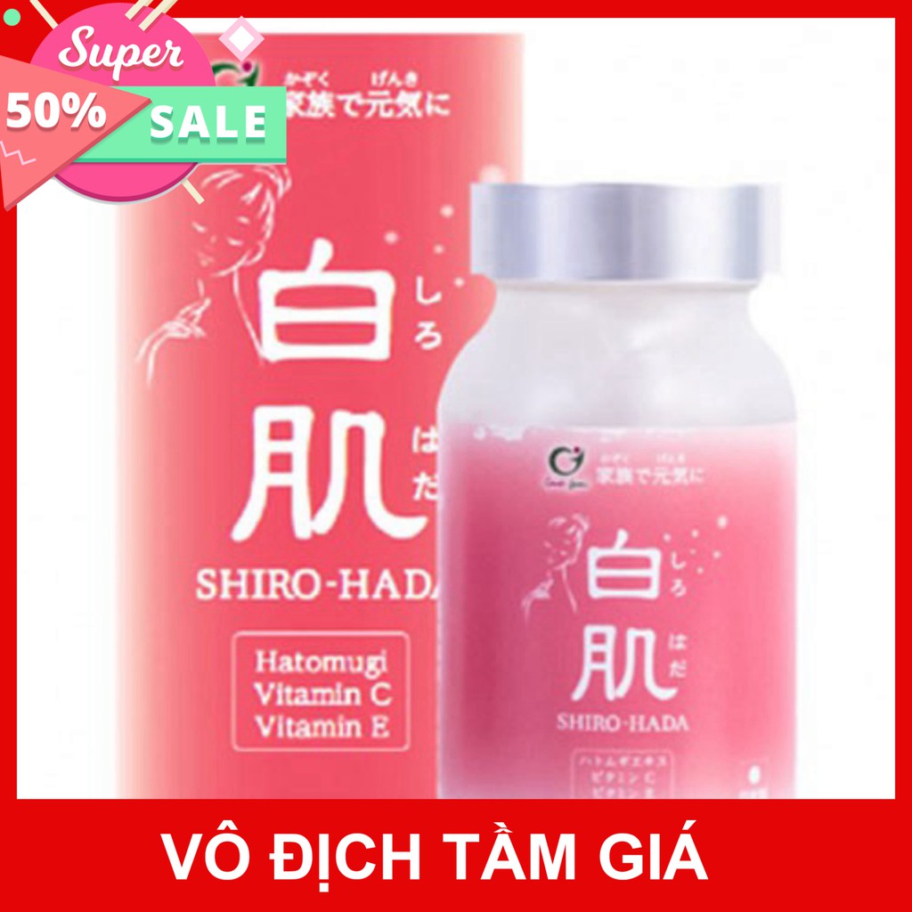 {Hàng Nhật} Shirohada - Hỗ trợ làm chậm lão hóa da, giúp làm trắng da tự nhiên, an toàn (90 viên)