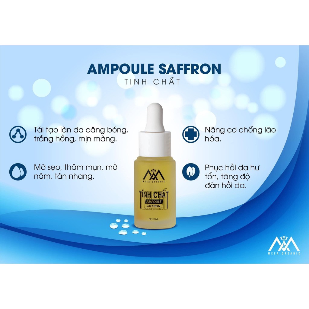 [Chính Hãng] serum tinh chất ampoule saffron meea organic 36 vị