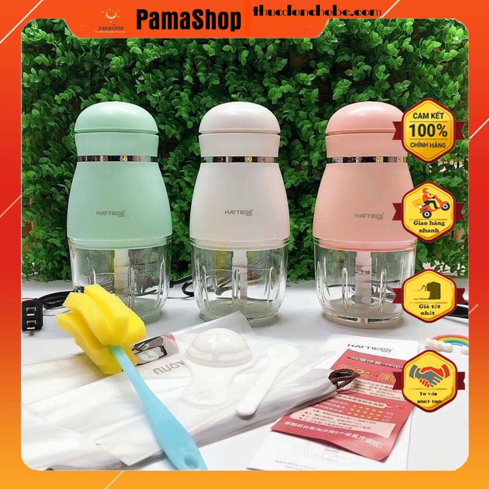Máy xay đa năng Hattiecs - 6 lưỡi dao phiên bản 2022 || Tặng kèm phụ kiện || Bảo bối của mẹ làm đồ ăn dặm cho bé