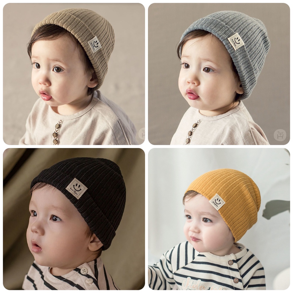 Mũ len Nón len cho bé 1 tháng tới 18 tháng tuổi Phong cách Hàn Quốc M01
