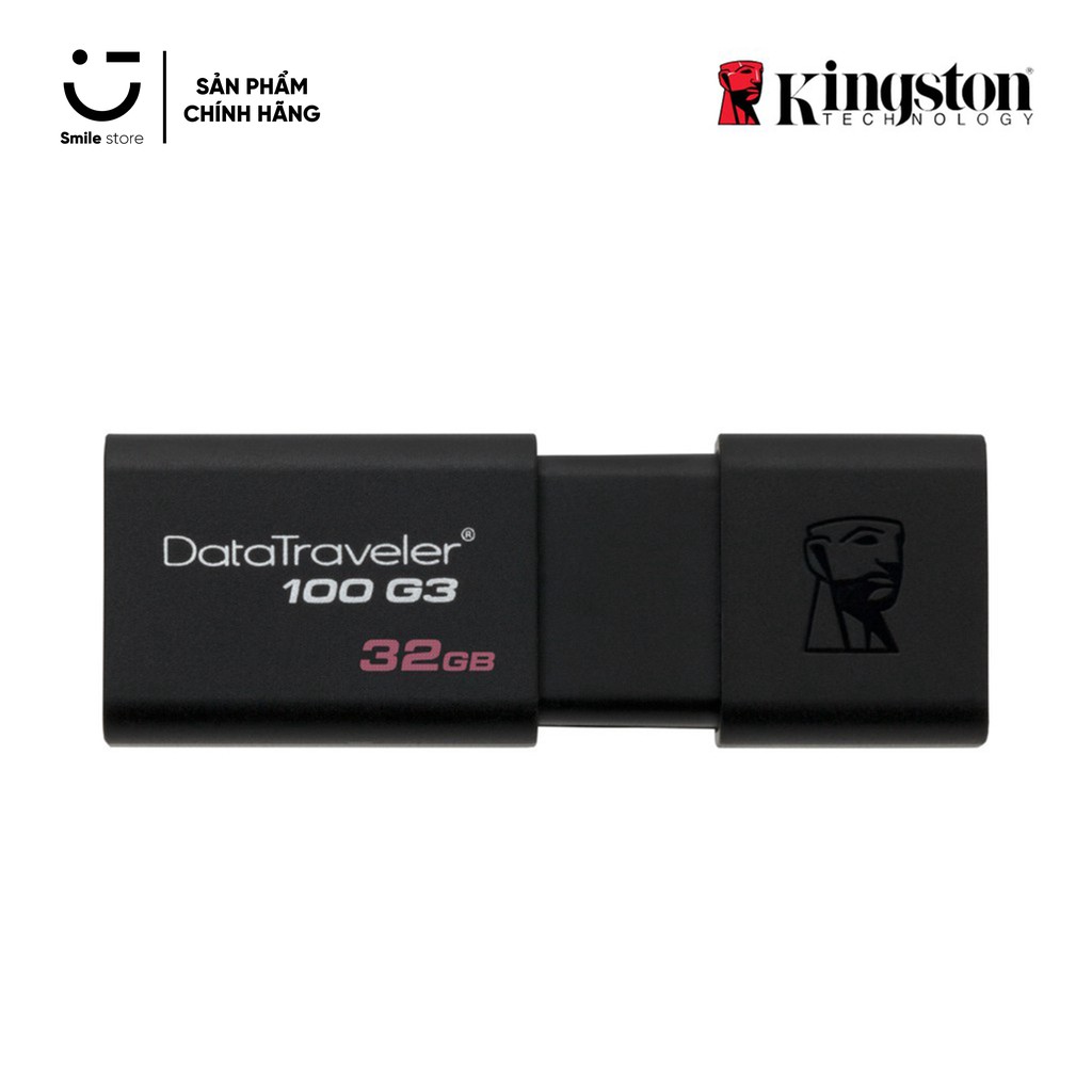 USB Kingston DT100G3 32Gb Nắp Trượt Tốc Độ Tới 100MB/S - Hàng Chính Hãng