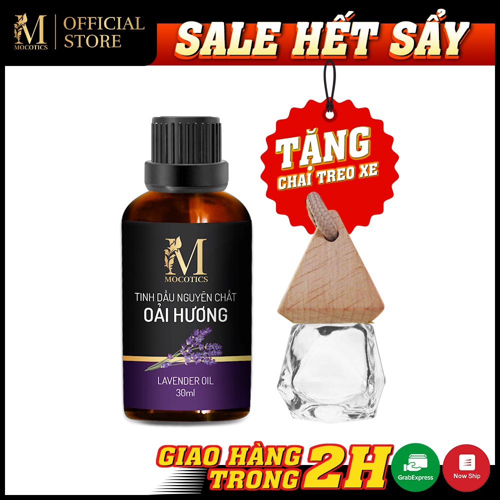 Tinh Dầu Oải Hương (Lavender) MOCOTICS Chai 30ML | 100% Nguyên Chất | Xông Thơm Phòng |Tặng lọ treo tinh dầu treo xe